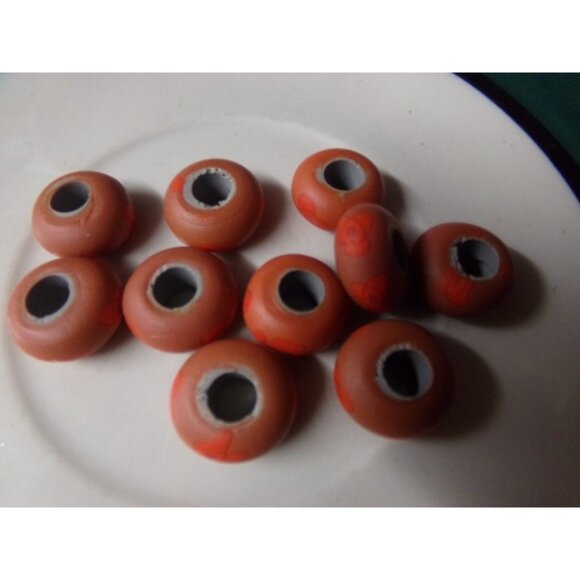 Polymer Clay Large Hole Beads - Picture 1 of 2